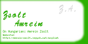 zsolt amrein business card